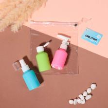 Набор флаконов ПЭТ (65мл) в чехле арт.4433082 микс (3шт)