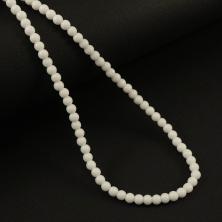 Бусины "Агат"  4мм 37см арт.SF-7593 белый-116 (91бусина)