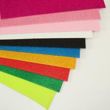 Фоамиран глиттерный 2мм 20*30см арт.ФУ-10551 ассорти