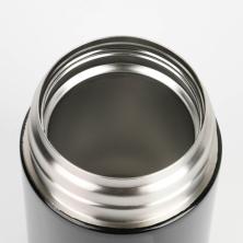 Термос 550мл с ложкой  и кружкой арт.5131577 черный