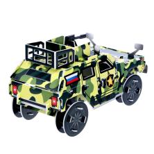 Конструктор 3D "Военный Внедорожник" из пенокартона 46 деталей арт.5364398