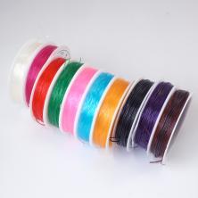 Резинка для бисера 0,8мм ассорти (10м)