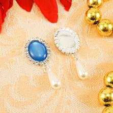 Серединка ювелирная металл 45*20мм со стразами арт.SF-5953