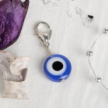 Шармик "Оберег на удачу" 25*10мм арт.1495569 синий/белый