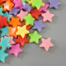 Бусины акрил 10-15мм "Звездочки и сердечки" арт.7737061 (2уп*20гр)