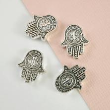 Бусины металл 12*15*3мм арт.302-813 серебро-30 (10шт)