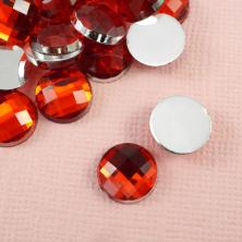 Кабошон-серединка "Круг" 10*3мм арт.SF-39 красный