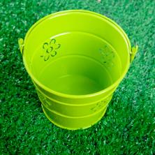 Кашпо Ведро  9,5*9,5*7см арт.3924631 салатовый