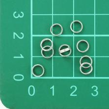 Кольцо соедин. двойное 4,0*0,7мм арт.ФУ-11661 серебро