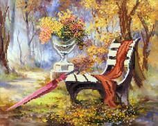 4210 "Недописаный роман" Рисунок на шелке бисером "Матренин Посад" 37*49см