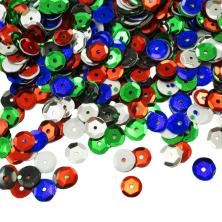 Пайетки цветные 6мм ассорти (100гр±5гр)