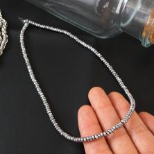 Бусины "Гематит" 4*2мм 39см арт.ФУ-11944 серебро (173шт)