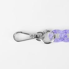 Цепочка для сумки пластик 68см d-15*21мм арт.7608532 сиреневый/серебро