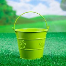 Кашпо Ведро  9,5*9,5*7см арт.3924631 салатовый