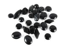 Бусины акрил ассорти арт.ФУ-7276 черный (50гр)