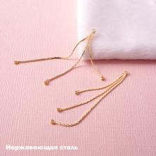 Заготовка для серег "Цепочка" 60мм арт.ИВ-627 золото (нерж.сталь)