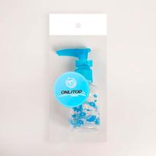 Флакон ПЭТ с дозатором  75мл d-1,5см h-7см арт.6939762 прозрачный/голубой