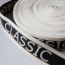 Резинка 40мм "CLASSIC" арт.9283 бежевый/черный