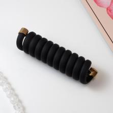 Заколка-пружинка для волос силиконовая 60мм арт.ФУ-11874 черный