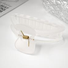 Краб для волос матовый 9см арт.SF-7674 прозрачный