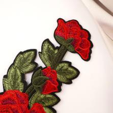 Термоаппликация "Розы" 195*115мм арт.123-3 красный