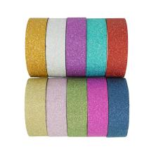 Скотч декоративный пластик 14мм*2м глиттер арт.6577 ассорти