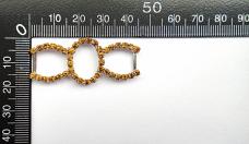 Украшение 15*80/10мм со стразами арт.ФУ-0300 серебро/желтый