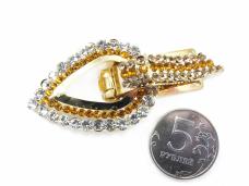 Застежка шубная со стразами арт.ФУ-2330