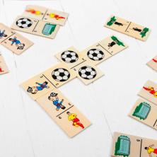 Игра настольная домино "Футбол" 15*9*4см арт.3614066 (28 деталей)