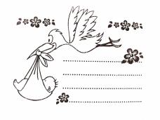 Штамп "Журналинг-аист" 5*4см арт.Жр019