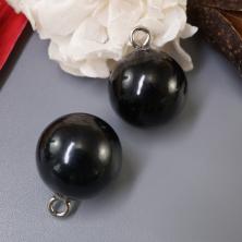 Подвеска акрил "Шар" 17*22мм арт.CTR-0228 черный