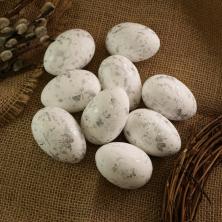 "Яйцо" пенопласт 6*4см арт.SF-7476 белый/серебро (12шт)