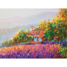 "Живая картина" JK/ЖК-2100 "Утро в горах" Набор для вышивания мулине и лентами PANNA 26,5*19,5см