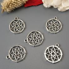 Подвеска "Ловец снов" 22*19мм арт.7006347 серебро