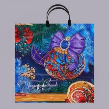 Пакет п/э с пластиковой ручкой 38*44см 