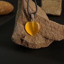 Кулон "Сердце" 20*27мм с камнем авантюрин арт.ИВ-282