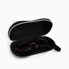 Футляр для очков на молнии 17*7,5*3,5см черный арт.9381387 текстиль