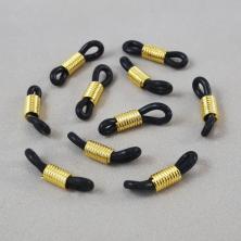 Коннектор для очков силиконовый 2см d-2мм арт.8912 черный/золото