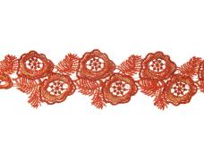 Кружево люрекс  50мм арт.LACE-2891 терракотовый
