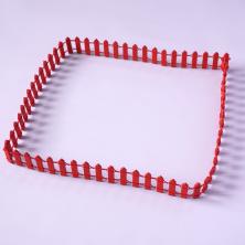 Миниатюра садовая Забор 90*3см арт.ИВ-962 красный