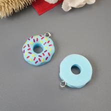 Подвеска акрил "Пончик" 19*22мм арт.ИВ-353 ассорти
