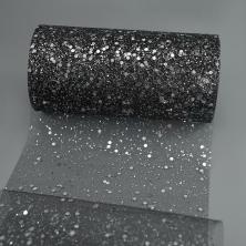 Фатин средней жесткости 15см с блестками арт.SF-605 черный-12