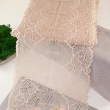 Кружево стрейч 195мм арт.TBY 8034 168-серебристый пион