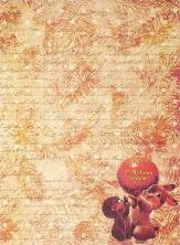 Бумага рисовая  28,2*38,4см "Зайка и ежик  " арт.CP05294