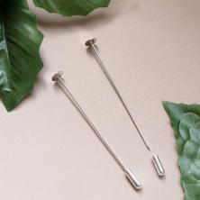 Основа для брошь-иглы 7,7см арт.FMK-A02 никель