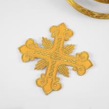 Термоаппликация "Крест" №1 70*70мм арт.ФУ-11909 золото