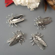 Подвеска "Цикада" 22*27мм арт.ИВ-621 серебро