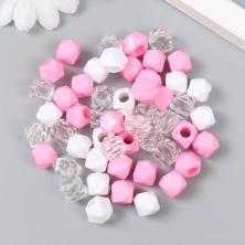 Бусины акрил граненые 10*10мм отв-е 4мм арт.9468742 ассорти (54шт)