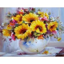 "Яркий букет" 45*35см арт.WM3208 Картина стразами