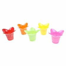 Кашпо пластик с принтом "Четырехлистник" арт.1045417 микс